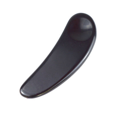 2024 Arrivi Occhio di ossidiana nera Gua Sha cucchiaio massaggiatore facciale Guasha Strumenti per il viso Logo personalizzato accettato
