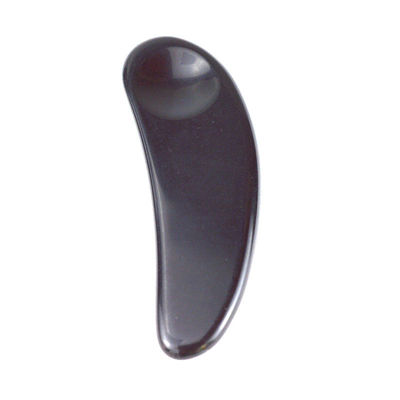2024 Arrivi Occhio di ossidiana nera Gua Sha cucchiaio massaggiatore facciale Guasha Strumenti per il viso Logo personalizzato accettato