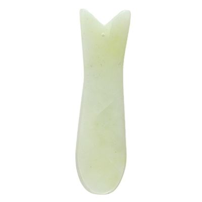 Strumento di massaggio del viso e del corpo cura della pelle attrezzature di salone di bellezza Spa con forma di pesce naturale Xiuyan Giada Gua Sha Scraping Board