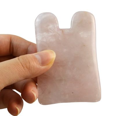 2024 Arrivi Naturale Rosa Quarzo Rosa Giada Gua Sha Massaggio pettine per capelli Massaggio Guasha Raschiatura Massaggio Testa Massaggio Faccia Massaggio Strumento