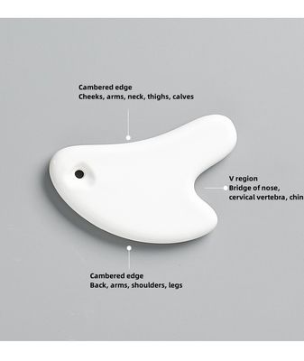 V-Face Lifting Ceramic Guasha Massage Tool per drenaggio linfatico e Board Gua Sha di grado medico