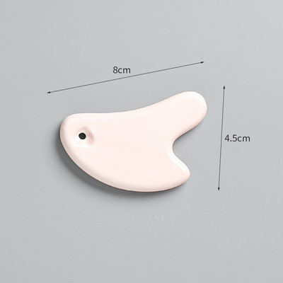 Self Skin Care Spa Facial Lifting Salone di bellezza Attrezzature Forma di cuore Mini Massaggio Ceramica Gua Sha Strumento per massaggiatore facciale