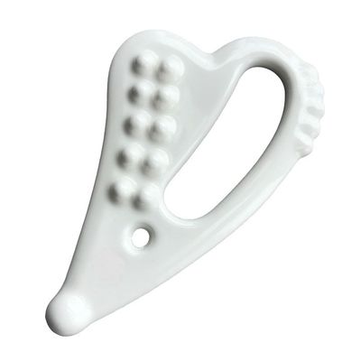 Self Skin Care Spa Facial Lifting Massaggio a forma di cuore Strumento ceramico Gua Sha Guasha Pietra per viso bianco