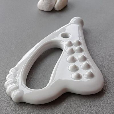 Self Skin Care Spa Facial Lifting Massaggio a forma di cuore Strumento ceramico Gua Sha Guasha Pietra per viso bianco