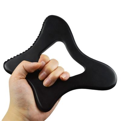 Logo personalizzato Guasha Stone Bian Stone nero Gua Sha Massaggio strumento per il rilassamento del corpo e cura della pelle