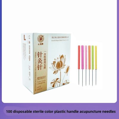 Strumenti di massaggio 100 PCS meno dolore Manico di plastica colorato Aghi di acupotomia Piccolo coltello Aglio per logo personalizzato Disponibile