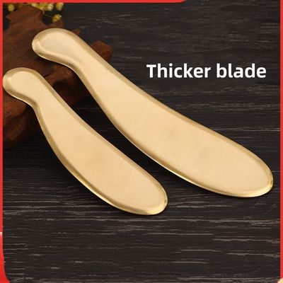 Strumenti di massaggio in ottone caldo per lo scraping di gua sha Strumenti di massaggio in metallo per gua sha per spa con logo personalizzato