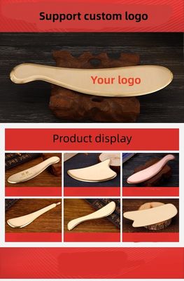 Strumenti di massaggio in ottone caldo per lo scraping di gua sha Strumenti di massaggio in metallo per gua sha per spa con logo personalizzato