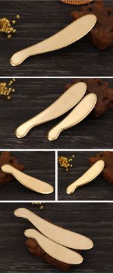 Strumenti di massaggio in ottone caldo per lo scraping di gua sha Strumenti di massaggio in metallo per gua sha per spa con logo personalizzato
