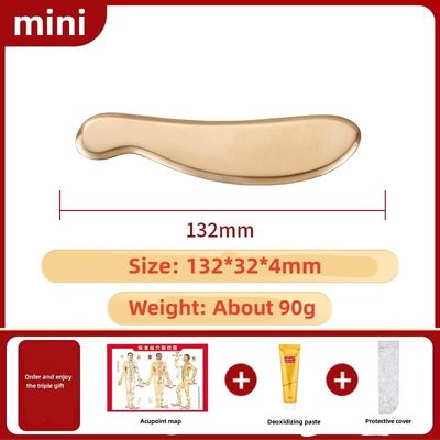 Strumenti di massaggio in ottone caldo per lo scraping di gua sha Strumenti di massaggio in metallo per gua sha per spa con logo personalizzato