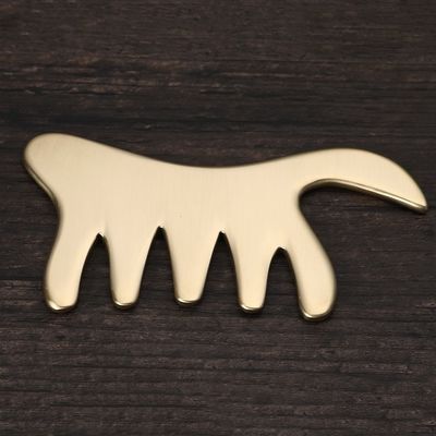 Pelle d'oro di rame di ottone Gua Sha Board Massaggio del corpo strumento per SPA Acupuncture raschiatura