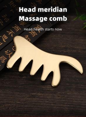 Pelle d'oro di rame di ottone Gua Sha Board Massaggio del corpo strumento per SPA Acupuncture raschiatura
