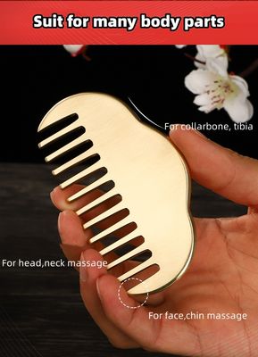 Strumento di raschiatura del Guassha Faciale 100% pettine in ottone Gua Sha per migliorare la circolazione sanguigna e il massaggio
