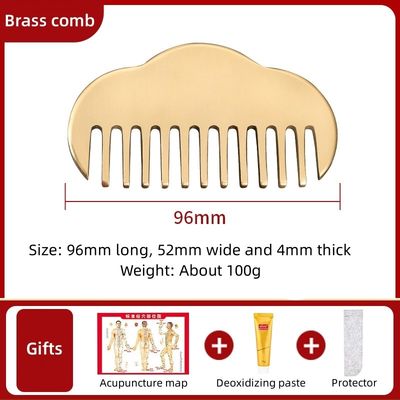 Strumento di raschiatura del Guassha Faciale 100% pettine in ottone Gua Sha per migliorare la circolazione sanguigna e il massaggio