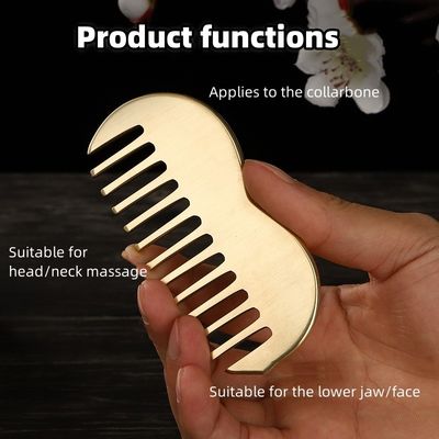 Brass Gua Sha Scalp Massage Comb Prodotti popolari 2024 Rame Guasha Punto di acupressione Massaggiatore Strumento di raschiatura Apparecchiatura
