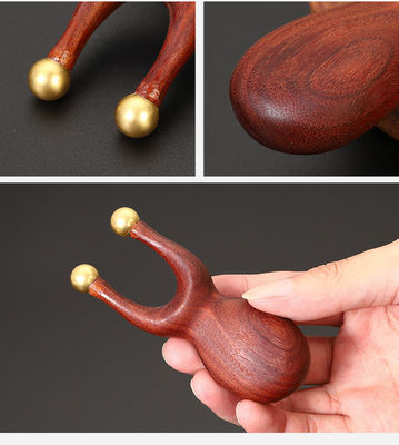 Funzione di massaggio per la salute del corpo ottone legno di sandalo manuale di massaggio riflessologia di massaggio Guasha strumento per la cura degli occhi naso orecchio