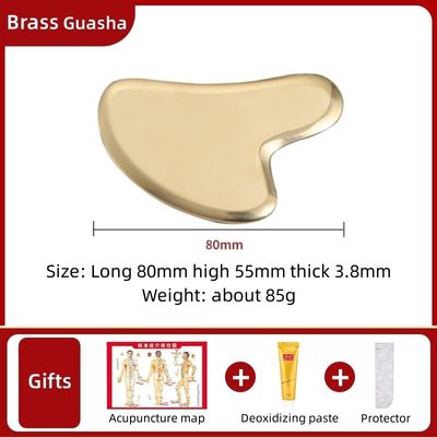 Massaggiatore Corpo Forma Cuore In ottone naturale Metallo Gua Sha Scraping Board per massaggio meridiano e massaggio muscolare