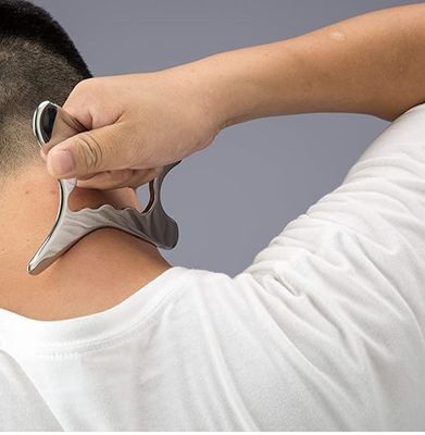 Proprietà 304 in acciaio inossidabile Gua Sha Massaggio del cuoio capelluto per la cura della salute della pelle e massaggiatore di rilassamento muscolare fasciale