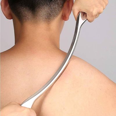 Massaggiatore corporeo in acciaio inossidabile argento per rilassamento muscolare strumentazione di massaggio di rilassamento fasciale esercizio fisioterapia strumentazione IAS TM sport