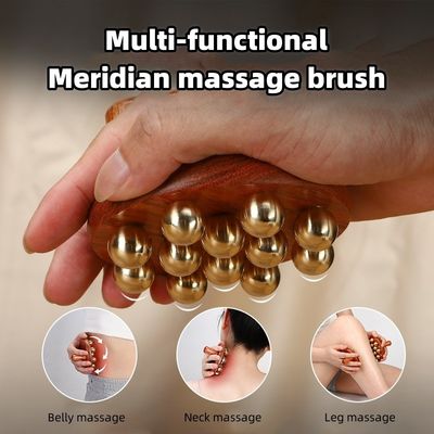 Attrezzatura per massaggi del corpo per uso domestico in ottone in legno massello Massaggio Gua Sha Strumento Guasha Spa per la cura della pelle Facial lifting