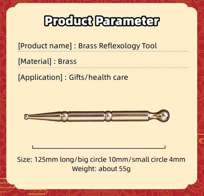 Strumenti di massaggio Rame di ottone Manuale di riflessione di acupressione Penna per la cura della salute del corpo Terapia dei tessuti Massaggio bastone oro