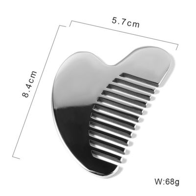 Disponibile il logo personalizzato Best seller Acciaio inossidabile Gua Sha Scalp Massaggio pettine Guasha Pietra testa massaggiatore capelli Salute salone di bellezza