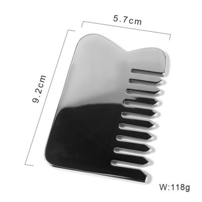 Disponibile il logo personalizzato Best seller Acciaio inossidabile Gua Sha Scalp Massaggio pettine Guasha Pietra testa massaggiatore capelli Salute salone di bellezza