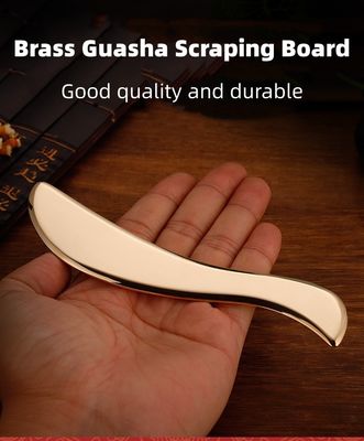 Strumento di massaggio muscolare a forma di S Gua Sha Puro rame raschiando il retro massaggiatore del corpo Guasha Board per la cura della pelle del collo e del corpo