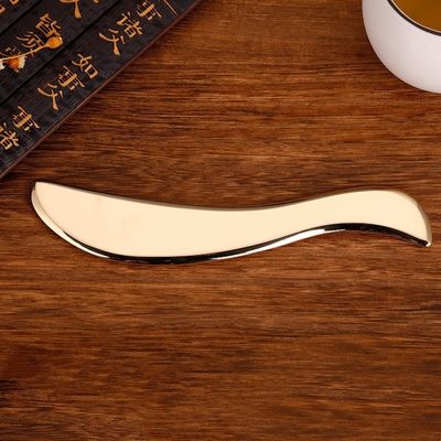 Strumento di massaggio muscolare a forma di S Gua Sha Puro rame raschiando il retro massaggiatore del corpo Guasha Board per la cura della pelle del collo e del corpo