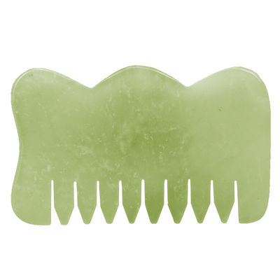 Attrezzature per massaggiare la testa pettine per capelli di giada Guasha pettine per massaggi per la bellezza e proprietà di giada Xiuyan