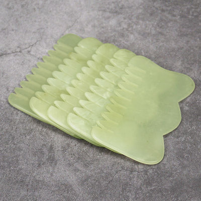 Attrezzature per massaggiare la testa pettine per capelli di giada Guasha pettine per massaggi per la bellezza e proprietà di giada Xiuyan