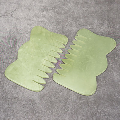 Attrezzature per massaggiare la testa pettine per capelli di giada Guasha pettine per massaggi per la bellezza e proprietà di giada Xiuyan