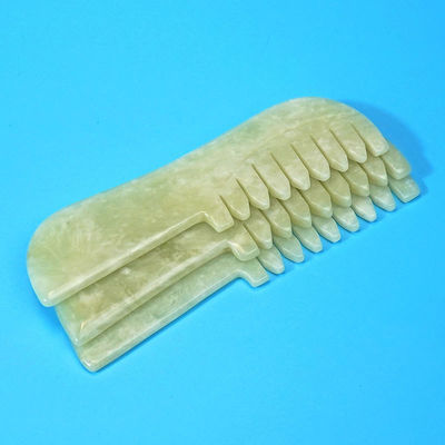 Fornitura Green Scraping Giada Gua Sha Pietra Massaggio Capelli Facciali Guasha Comb Strumenti Xiuyu Comb con Logo personalizzato Disponibiled