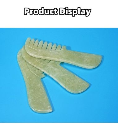 Fornitura Green Scraping Giada Gua Sha Pietra Massaggio Capelli Facciali Guasha Comb Strumenti Xiuyu Comb con Logo personalizzato Disponibiled