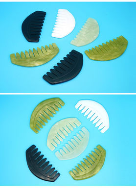 2023 Custom Logo Availabled Jade Comb Gua Sha Scraping Tool per la cura del cuoio capelluto e dei muscoli del corpo