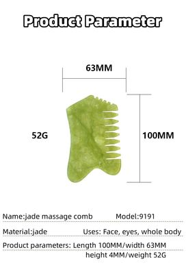 Massaggiatori capelli capelluto con agopuntura Terapia della testa Trattamento dei punti di trigger Pietra di giada Strumenti di massaggio Gua Sha Comb
