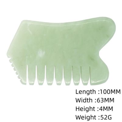 Massaggiatori capelli capelluto con agopuntura Terapia della testa Trattamento dei punti di trigger Pietra di giada Strumenti di massaggio Gua Sha Comb