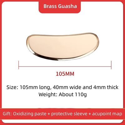 Strumento di massaggio professionale Oro Rame di rame Manico di ottone Massaggiatore Faccia Guasha Tavola con alta qualità