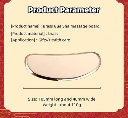 Tai Ji Natural Brass Metal Gua Sha Scraping Board Strumento di massaggio del corpo per massaggi meridionali e saloni di bellezza