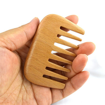 Spazzola per barba di legno di faggio marrone caldo Spazzola tascabile per capelli di donna Spazzola per capelli di legno Spazzola per massaggi
