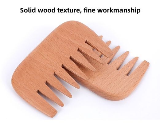 Spazzola per barba di legno di faggio marrone caldo Spazzola tascabile per capelli di donna Spazzola per capelli di legno Spazzola per massaggi
