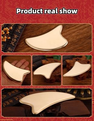 Attrezzatura per il massaggio Personalizzabile Puro rame Corpo a forma di cuore Cura sanitaria Guasha Scraping Board Oro Colore Rame Metallo Gua Sha Strumento di massaggio