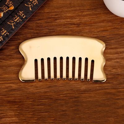Oro Muscoli del corpo Gua Sha Strumento da tavola per massaggio del cuoio capelluto pettine Guasha testa di pietra massaggiatore capelli cura della salute salone di bellezza strumento