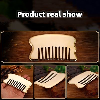 Oro Muscoli del corpo Gua Sha Strumento da tavola per massaggio del cuoio capelluto pettine Guasha testa di pietra massaggiatore capelli cura della salute salone di bellezza strumento