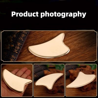 Forma di cuore in oro in ottone naturale Gua Sha metallo raschiante Guasha Massaggiatore Faciale Spa per massaggio Meridian Acupoint
