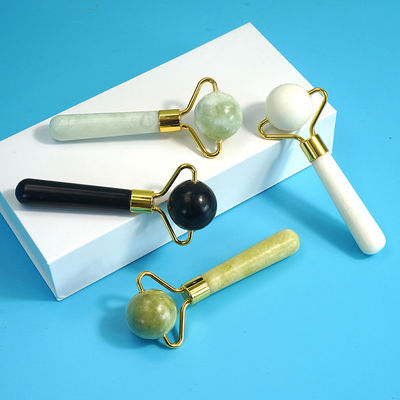 Strumento per la bellezza facciale Sfera di giada naturale Gua Sha Massaggio perla Roller Faciale per cura del corpo e della pelle Trattamento Spa