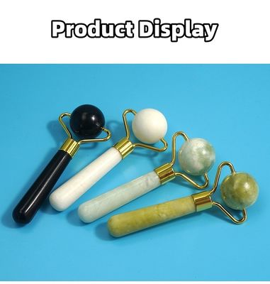 Strumento per la bellezza facciale Sfera di giada naturale Gua Sha Massaggio perla Roller Faciale per cura del corpo e della pelle Trattamento Spa