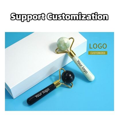 Strumento per la bellezza facciale Sfera di giada naturale Gua Sha Massaggio perla Roller Faciale per cura del corpo e della pelle Trattamento Spa