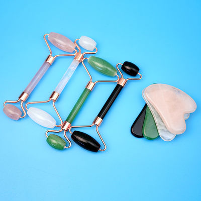 Massaggiatore Faciale Strumenti di massaggio Set Gua Sha Tavola Faccia Roller Guasha Pietra Corpo Self Skin Care Spa Anti Aging Beauty Gift Box
