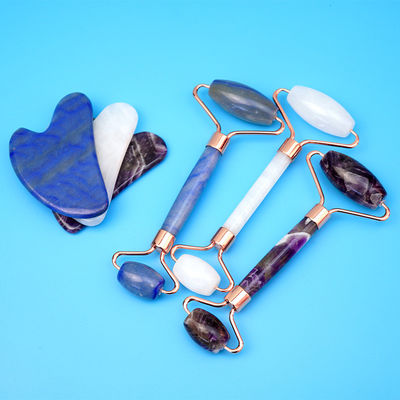 Massaggiatore Faciale Strumenti di massaggio Set Gua Sha Tavola Faccia Roller Guasha Pietra Corpo Self Skin Care Spa Anti Aging Beauty Gift Box